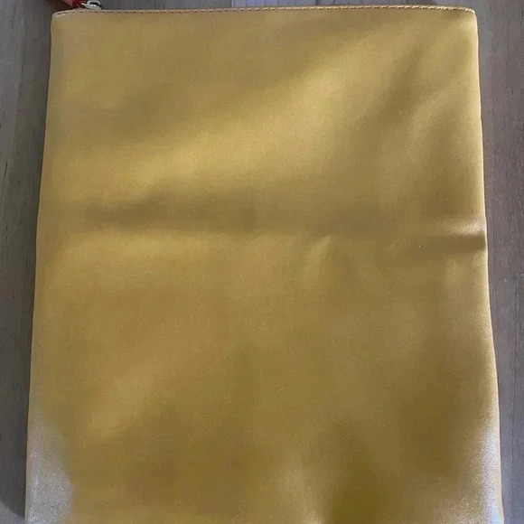 RACHEL PALLY REVERSIBLE Orange Yellow Canvas & Leather Floral Print CLUTCH - Picture 10 of 12